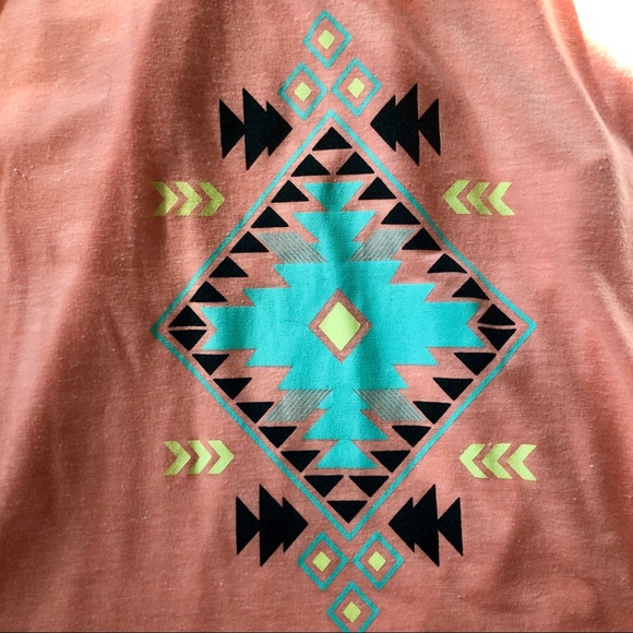 Large Racerback Aztec Design Tank - Picture 2 of 3
